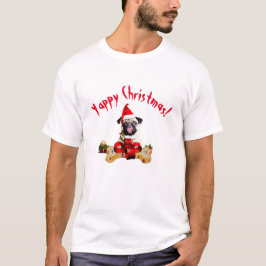 Rolig Pugs Jul Kläddesign T Shirt