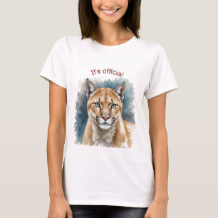 Rolig Puma Över Backen Födelsedagsaccessoar T Shirt