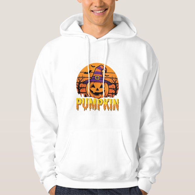 Rolig Pumpa Halloween Puns Design2 (1)_1 Hoodie (Framsida)