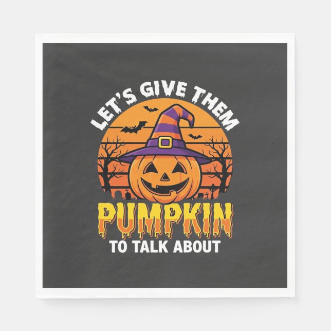 Rolig Pumpa Halloween Puns Design2 (1)_1 Pappersservett (Framsidan)