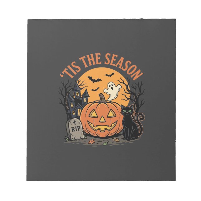 Rolig Pumpa Halloween Puns Design2 (2)_1 Anteckningsblock (Framsida)