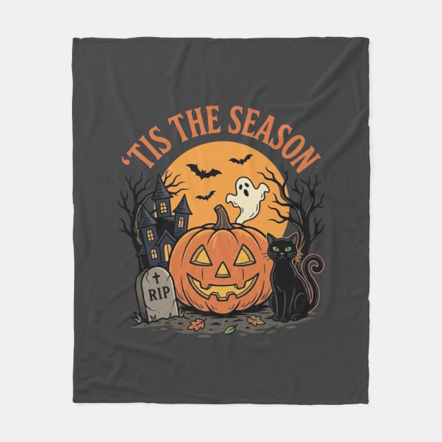 Rolig Pumpa Halloween Puns Design2 (2)_1 Fleecefilt (Framsidan)