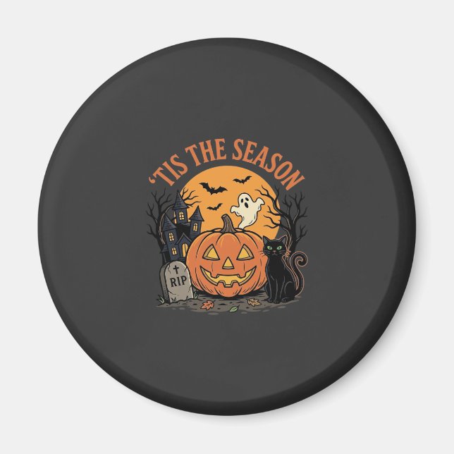 Rolig Pumpa Halloween Puns Design2 (2)_1 Magnet (Framsidan)