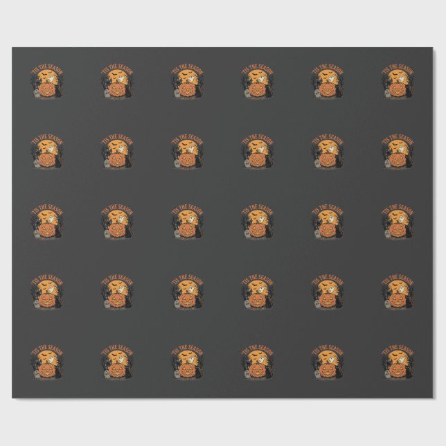 Rolig Pumpa Halloween Puns Design2 (2)_1 Presentpapper (Platt)