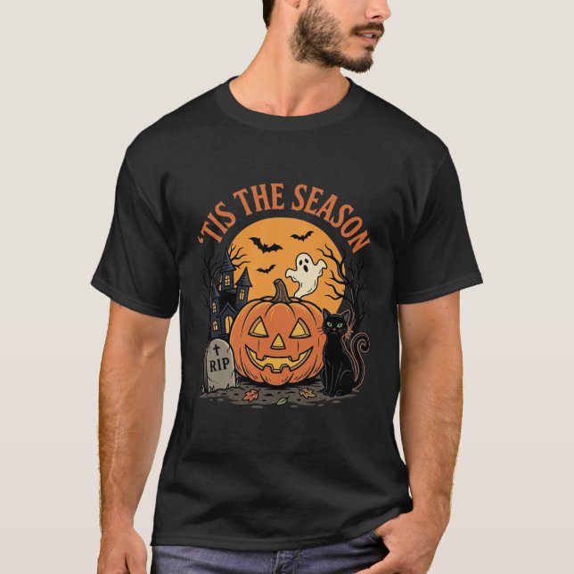 Rolig Pumpa Halloween Puns Design2 (2)_1 T Shirt (Framsida)