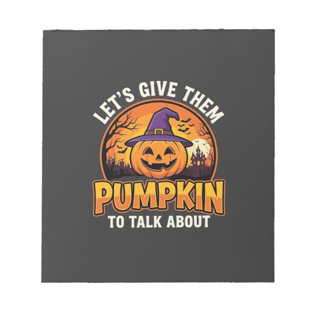 Rolig Pumpa Halloween Puns Design_1 Anteckningsblock (Framsida)