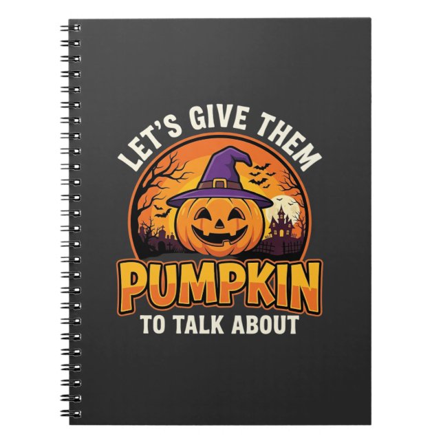 Rolig Pumpa Halloween Puns Design_1 Anteckningsbok (Framsidan)