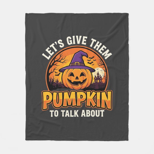 Rolig Pumpa Halloween Puns Design_1 Fleecefilt (Framsidan)
