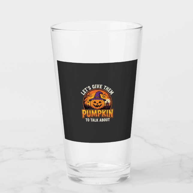 Rolig Pumpa Halloween Puns Design_1 Glaskopp (Framsida)