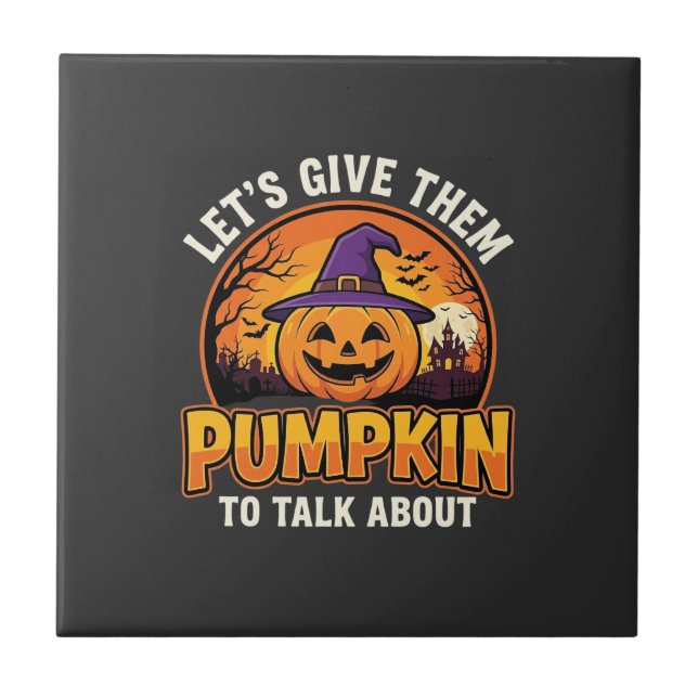 Rolig Pumpa Halloween Puns Design_1 Kakelplatta (Framsidan)