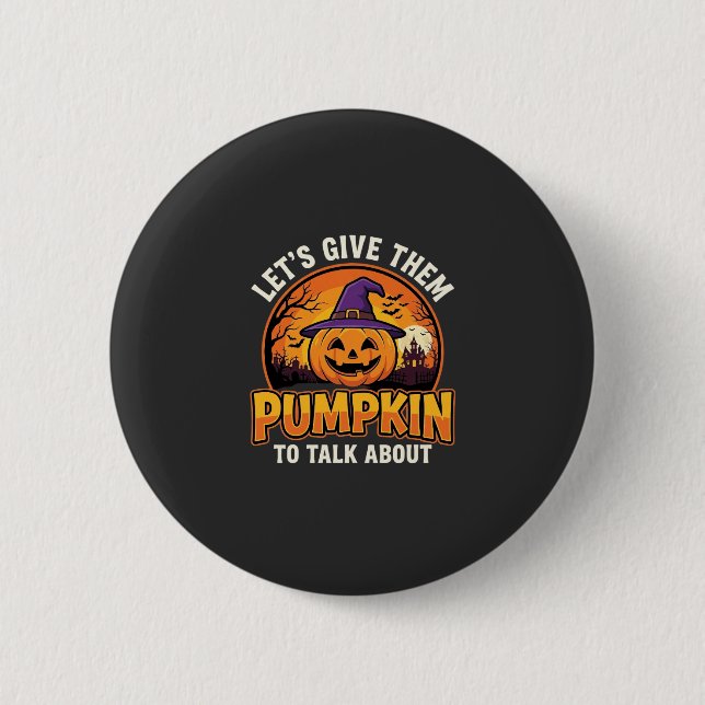 Rolig Pumpa Halloween Puns Design_1 Knapp (Framsida)