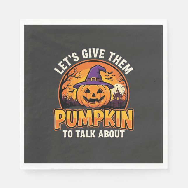 Rolig Pumpa Halloween Puns Design_1 Pappersservett (Framsidan)
