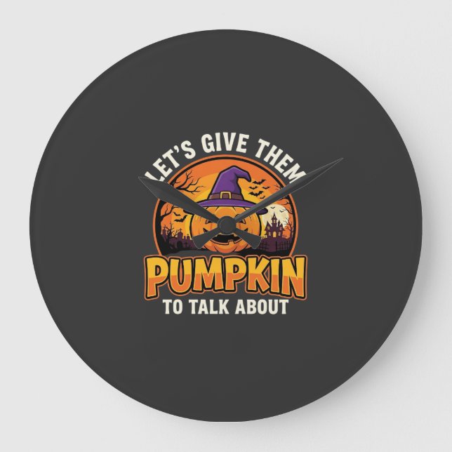 Rolig Pumpa Halloween Puns Design_1 Stor Klocka (Framsida)