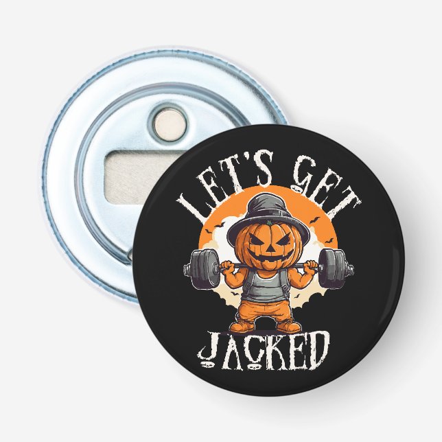 Rolig pumpa-jack-o-lantern för män, låt oss bli jä flasköppnare (Framsidan)