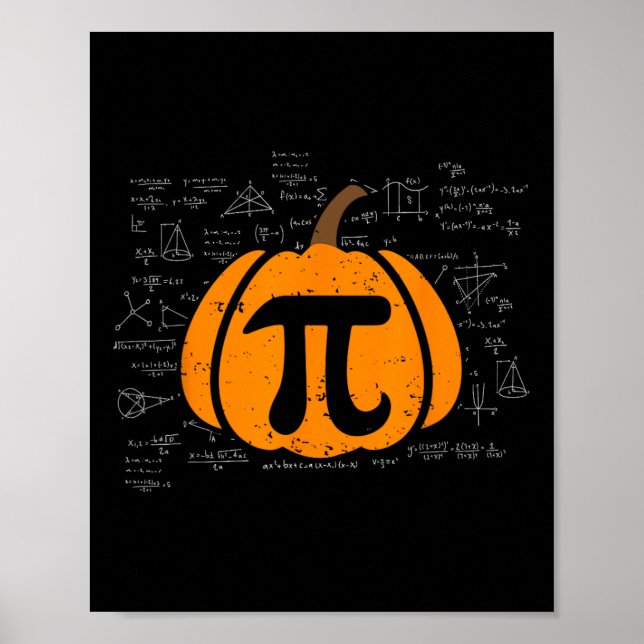 Rolig Pumpa Paj Math Lärare Halloween Thanksgiving Poster (Framsidan)