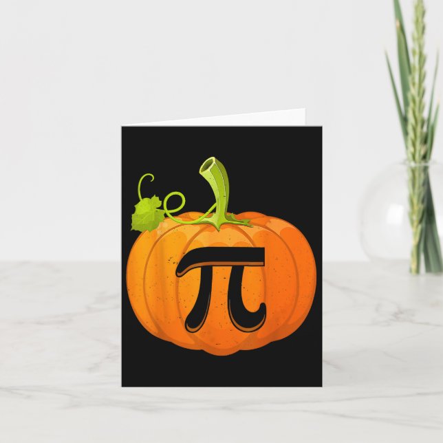 Rolig Pumpa Paj Math Lärare Vetenskap Stem Hallow Kort (Framsida)