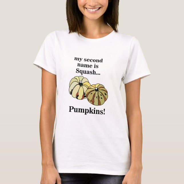 Rolig Pumpa Squash Pumpas T Shirt (Framsida)