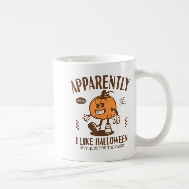 Rolig pumpa Tydligen gillar jag Halloween  Kaffemugg (Höger)