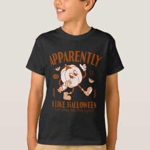 Rolig Pumpa Tydligen Gillar Jag Halloween T Shirt