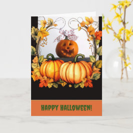 Rolig Pumpa Vikbar Greetingkort Kort