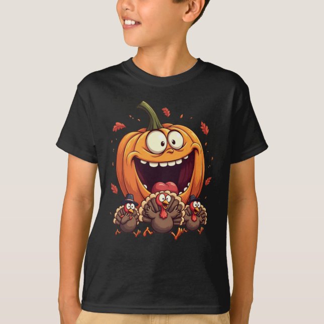 Rolig Pumpapaj Jaktskärringar Män Kvinnor Barn T Shirt (Framsida)