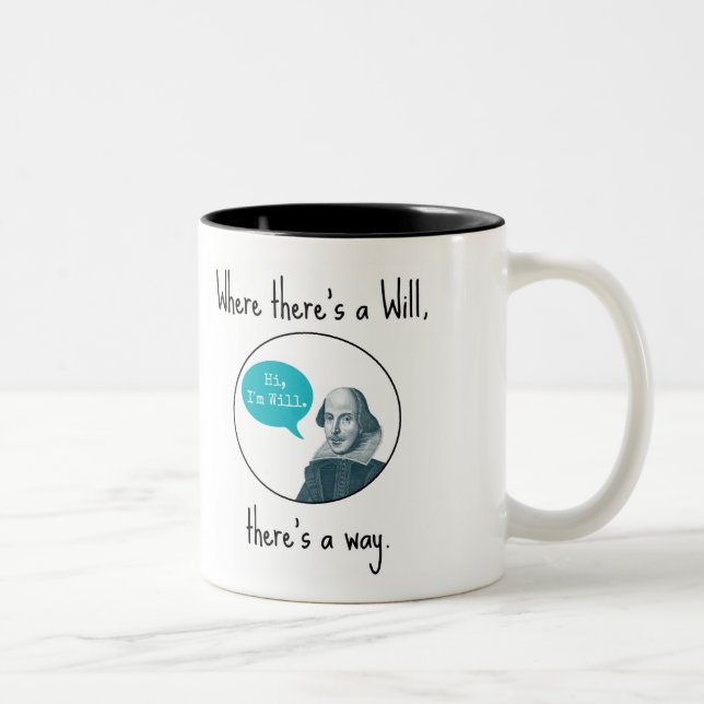 Rolig Punny Motivational William Shakespeare mugg (Höger)