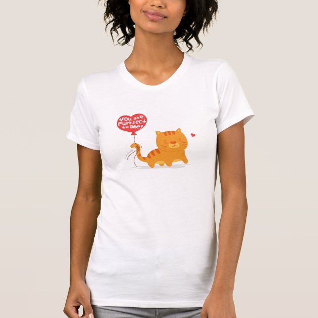 Rolig Puns Kärlek Humor Söt Kattunge Katt Tecknad Tröja (Framsida)