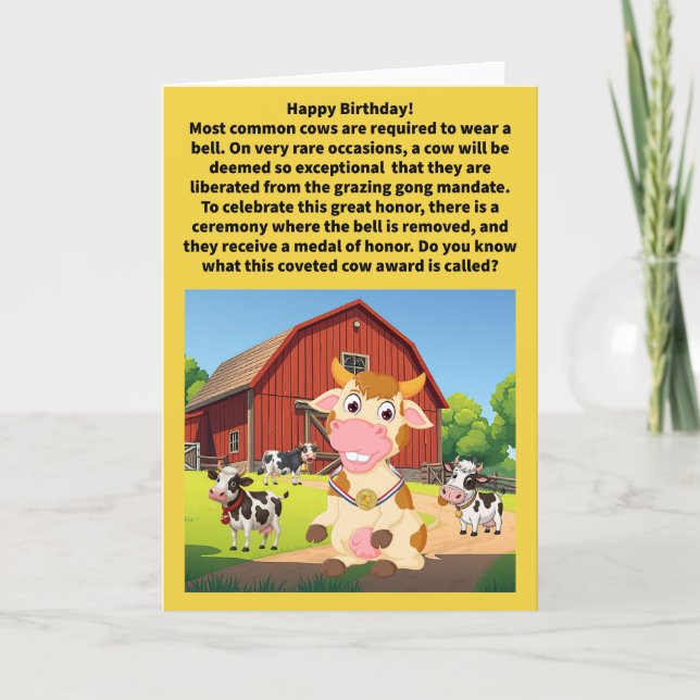 Rolig Punsel Pris Glad Födelsedag Kort (Framsida)