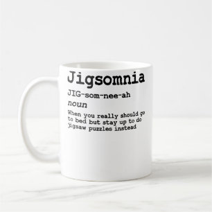 Rolig Pusselälskare - Jigsomnia Definition Kaffemugg