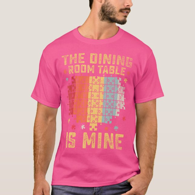 Rolig Pusseldesign För Män Kvinnor Barn Jigsaw Pus T Shirt (Framsida)