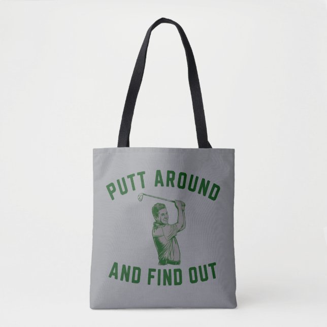 Rolig Putt runt och ta reda på Sarcastic Golf F Tygkasse (Framsida)