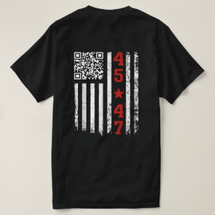 Rolig QR President Trump 45/47 Trump Dansar Kod T Shirt