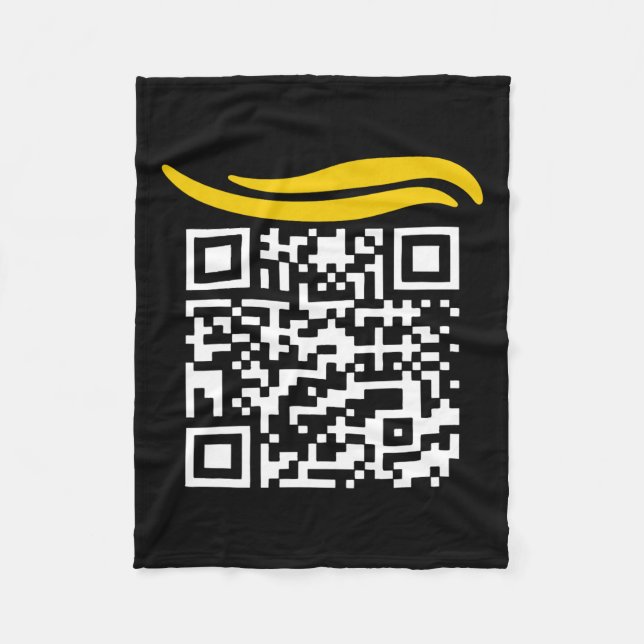 Rolig Qr President Trump Dans Kod 1  Fleecefilt (Framsidan)