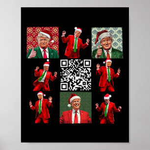 Rolig Qr President Trump Jul Dansar Dans M Poster