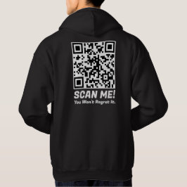 Rolig QR Skanna mig! Roligt Sorgsen Skämt  Hoodie