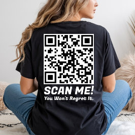 Rolig QR Skanna mig! Roligt Sorgsen Skämt T Shirt