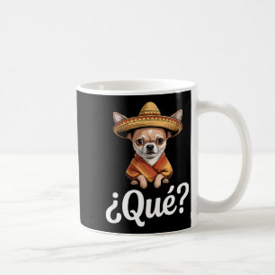 Rolig qué skeptisk chihuahua sombrero säger Funn Kaffemugg