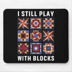 Rolig Quiltning Jag Leker Fortfarande Med Block Qu Musmatta