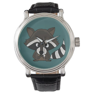 Rolig Raccoonkonstklocka Armbandsur