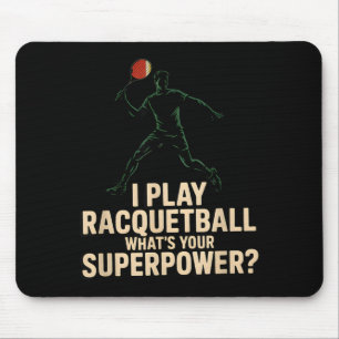Rolig racquetball superkraft retroaffisch som säge musmatta