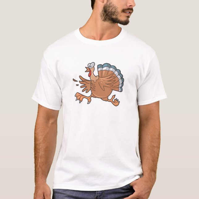 rolig rädd kalkon t shirt (Framsida)