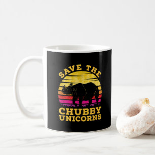 Rolig Rädda De Puffiga Enhörningarna Zoo Vaktmästa Kaffemugg
