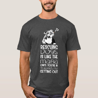 Rolig räddningscitat för hund vintage t shirt