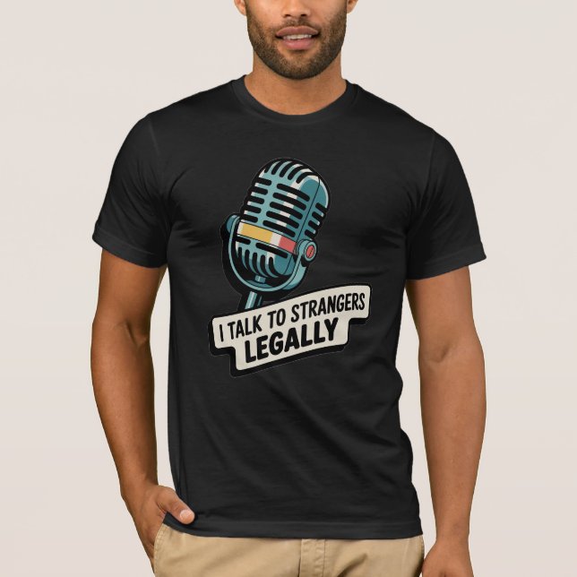 Rolig Radioamatör T-Shirt - Jag Pratar Med Främlin (Framsida)
