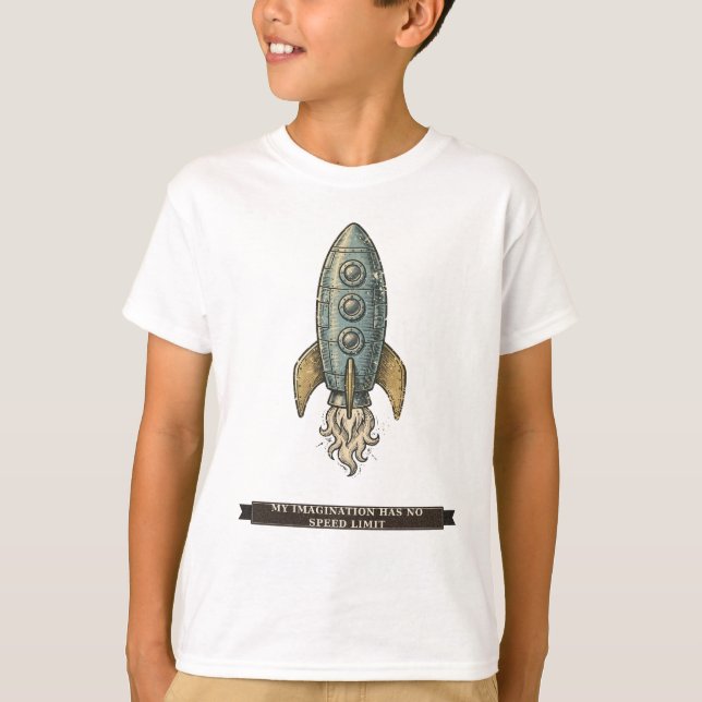 Rolig raket för barn t shirt (Framsida)