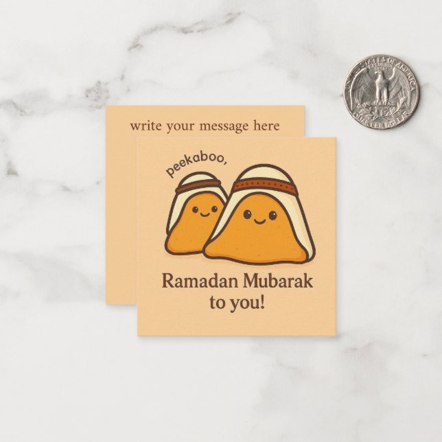 Rolig Ramadan Mubarak till dig Anteckningskort (Fram/Back In Situ)