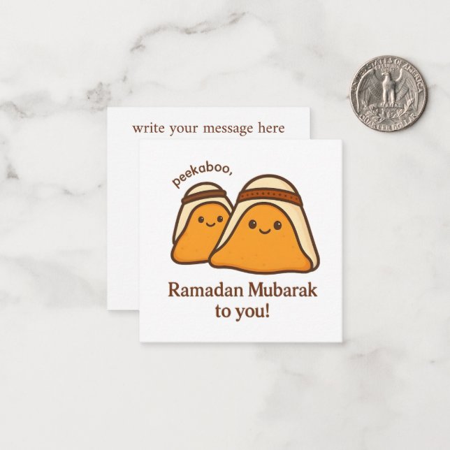Rolig Ramadan Mubarak till dig Anteckningskort (Fram/Back In Situ)