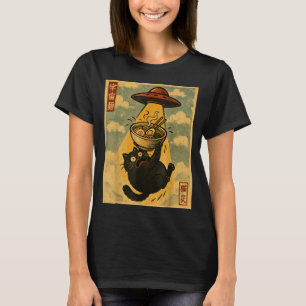 Rolig Ramen Katt Japansk Anime Ufo Män Kvinnor Ton T Shirt