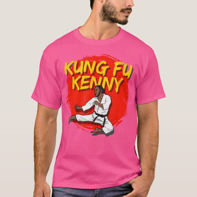 Rolig Rapkonsert Kung Fu Kenny Kämpar T Shirt (Framsida)