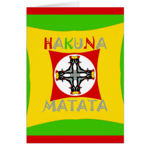 Rolig Rasta Färg Röd Guldgrön Hälsningskort